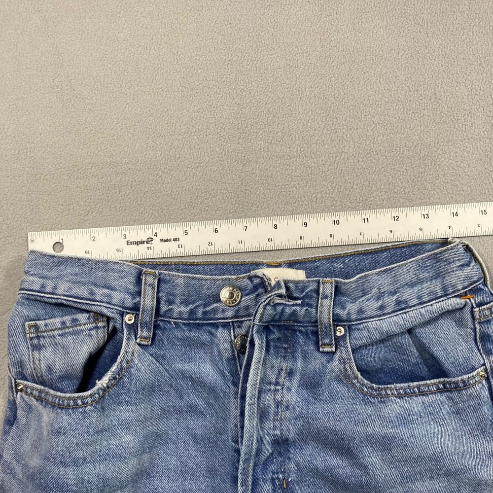 PacSun Women's 28 Blue High Rise Straight Dad Jeans Distressed Non-Stretch - Picture 7 of 10